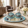 Opulent Aqua Snack Set - Daamaira Home and Living Ltd