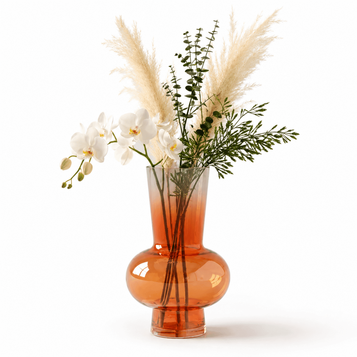 🎁 Orange Ombre Tall Flower Vase - Daamaira Home and Living Ltd
