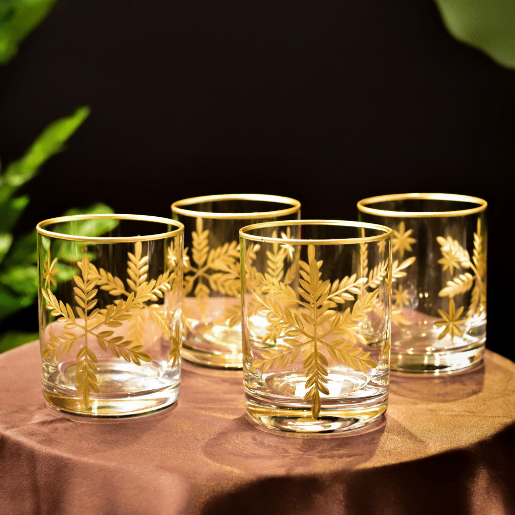 Drinking Glasses Paris Set Of 4 Scotch Glasses - Daamaira Home and Living Ltd