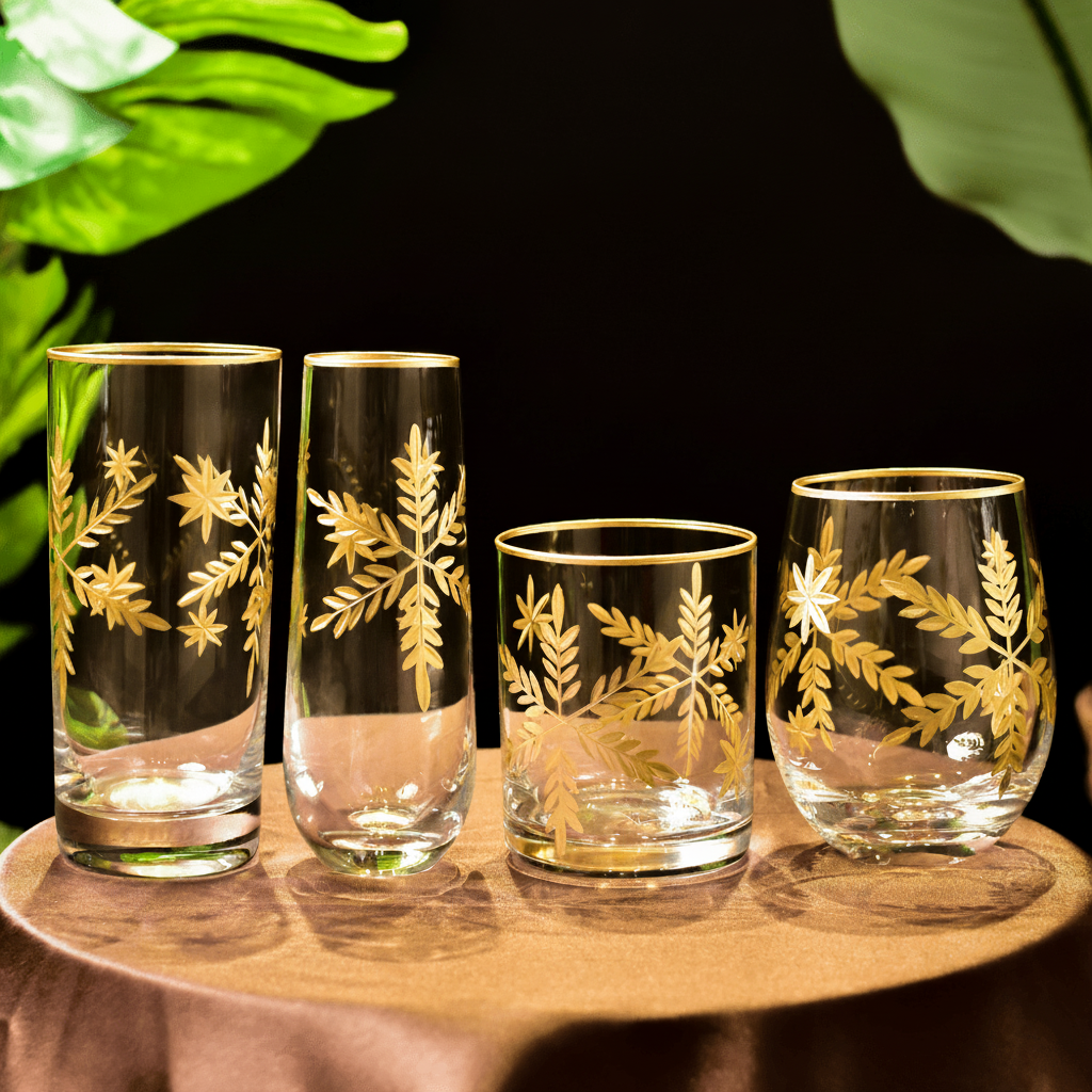 Drinking Glasses Paris Set Of 4 Scotch Glasses - Daamaira Home and Living Ltd