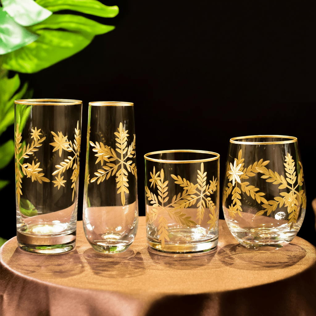 Drinking Glasses Paris Set Of 4 Scotch Glasses - Daamaira Home and Living Ltd