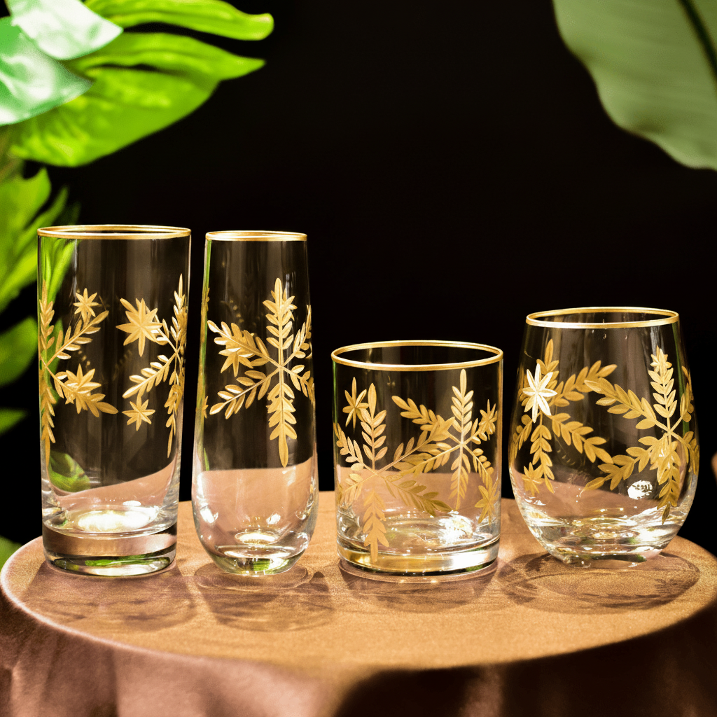 Drinking Glasses Paris Set Of 4 Scotch Glasses - Daamaira Home and Living Ltd