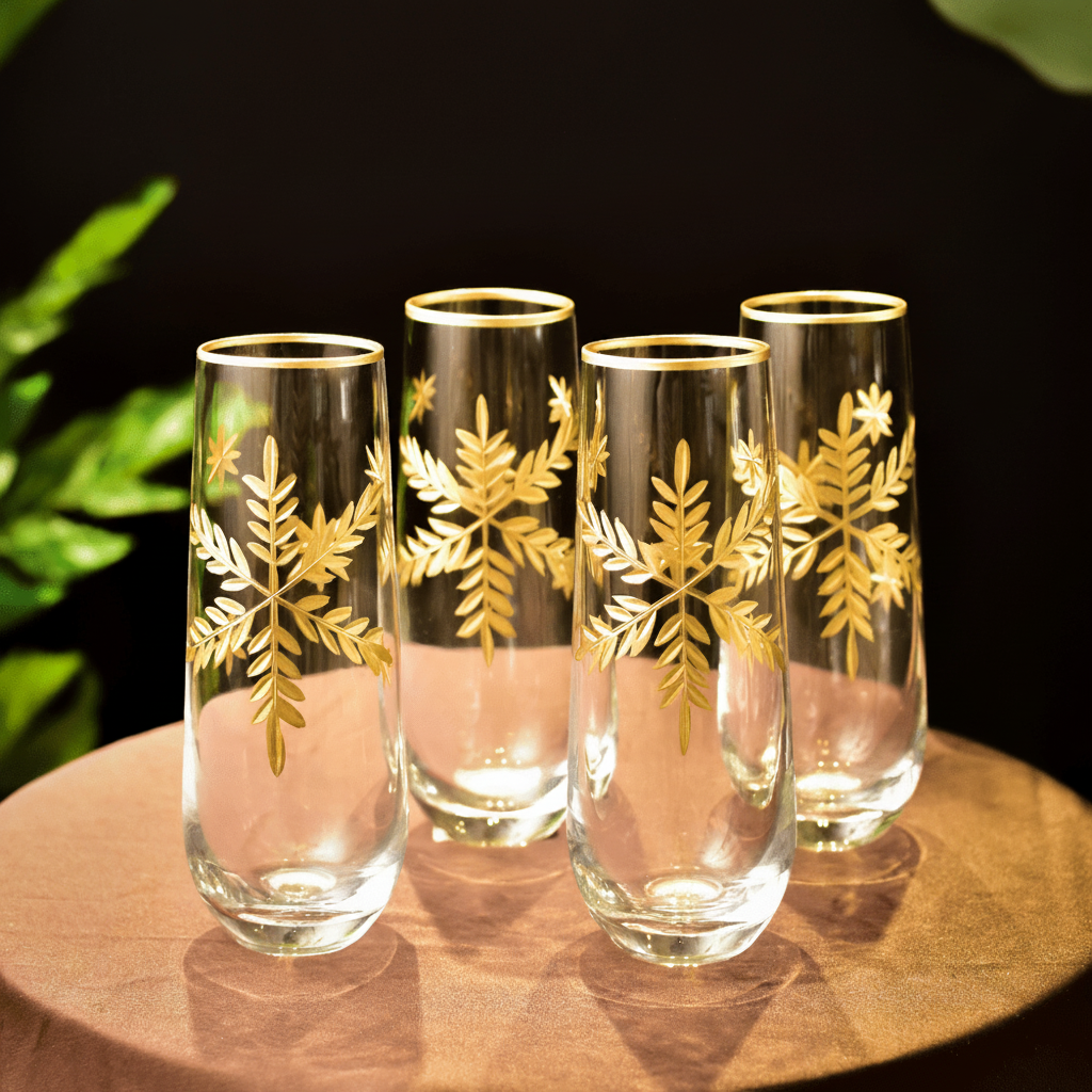 Drinking Glasses Paris Set Of 4 Tall Glasses - Daamaira Home and Living Ltd