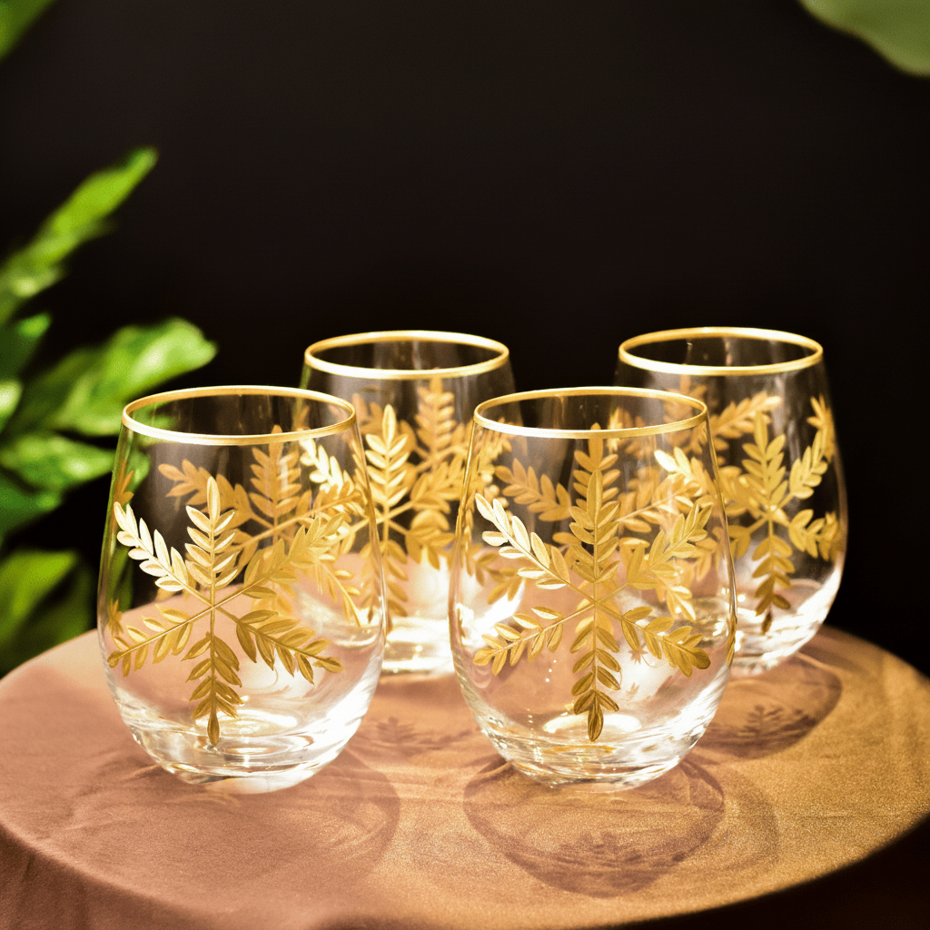 Drinking Glasses Paris Set Of 4 Water Glasses - Daamaira Home and Living Ltd
