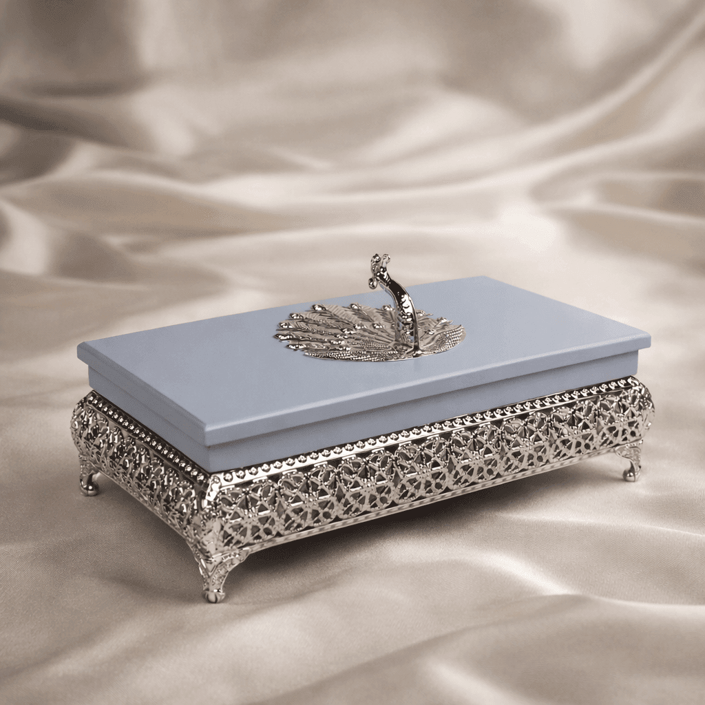 Peacock Dry Fruit Box with Lid - Daamaira Home and Living Ltd