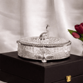 Peacock Dry Fruit Box with Lid – 20 cm - Daamaira Home and Living Ltd