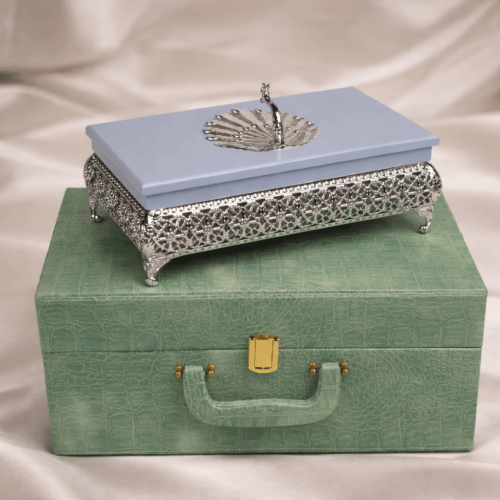 Peacock Dry Fruit Box with Lid - Daamaira Home and Living Ltd