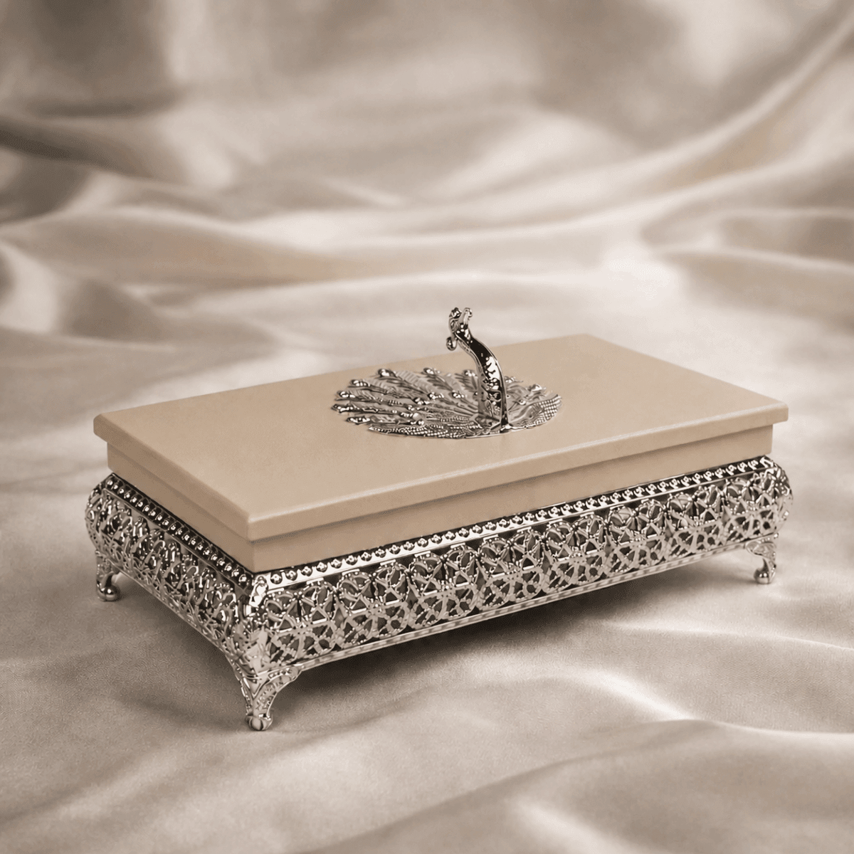 Peacock Dry Fruit Box with Lid - Daamaira Home and Living Ltd