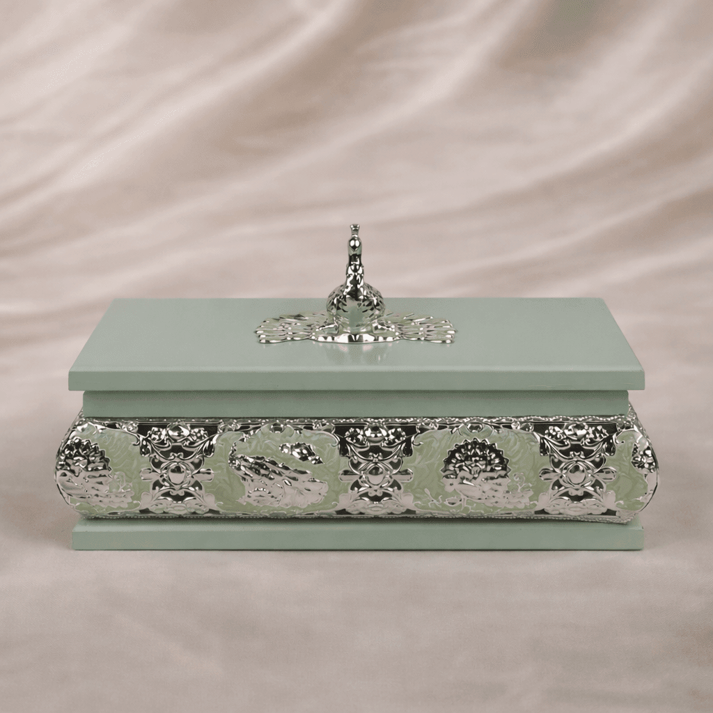 Peacock Enameled Box - Daamaira Home and Living Ltd