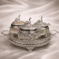 Peacock Jar Set with Serving Tray - Daamaira Home and Living Ltd