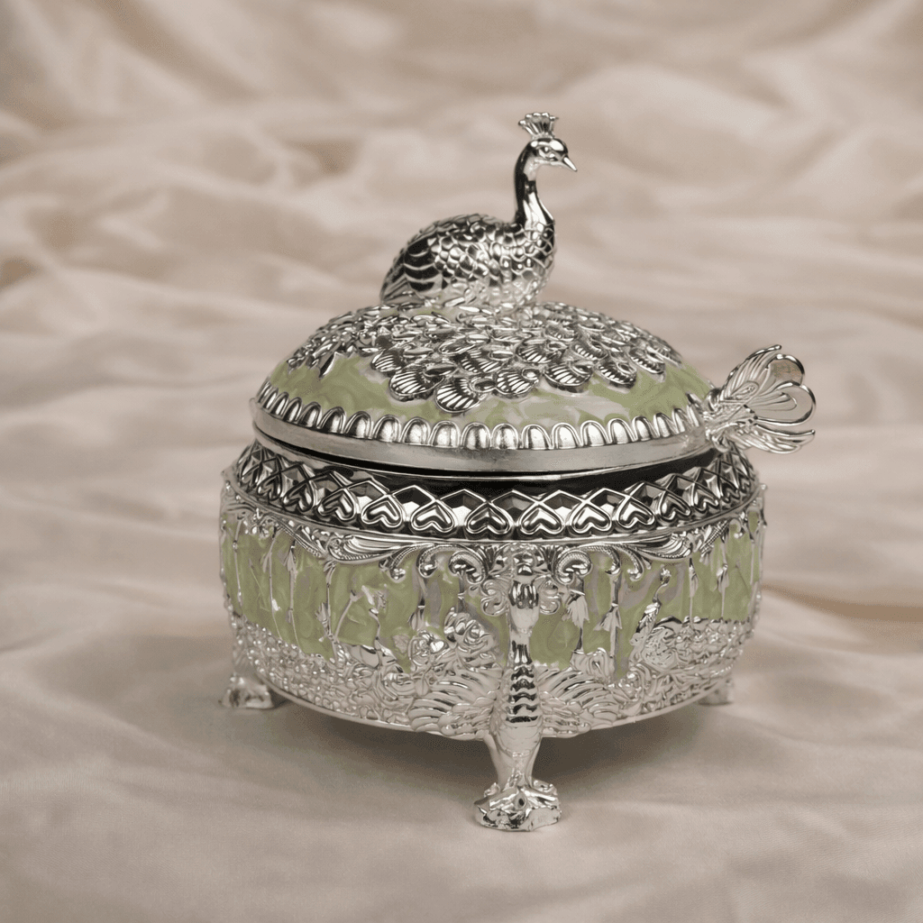 Peacock Jar Set with Serving Tray - Daamaira Home and Living Ltd