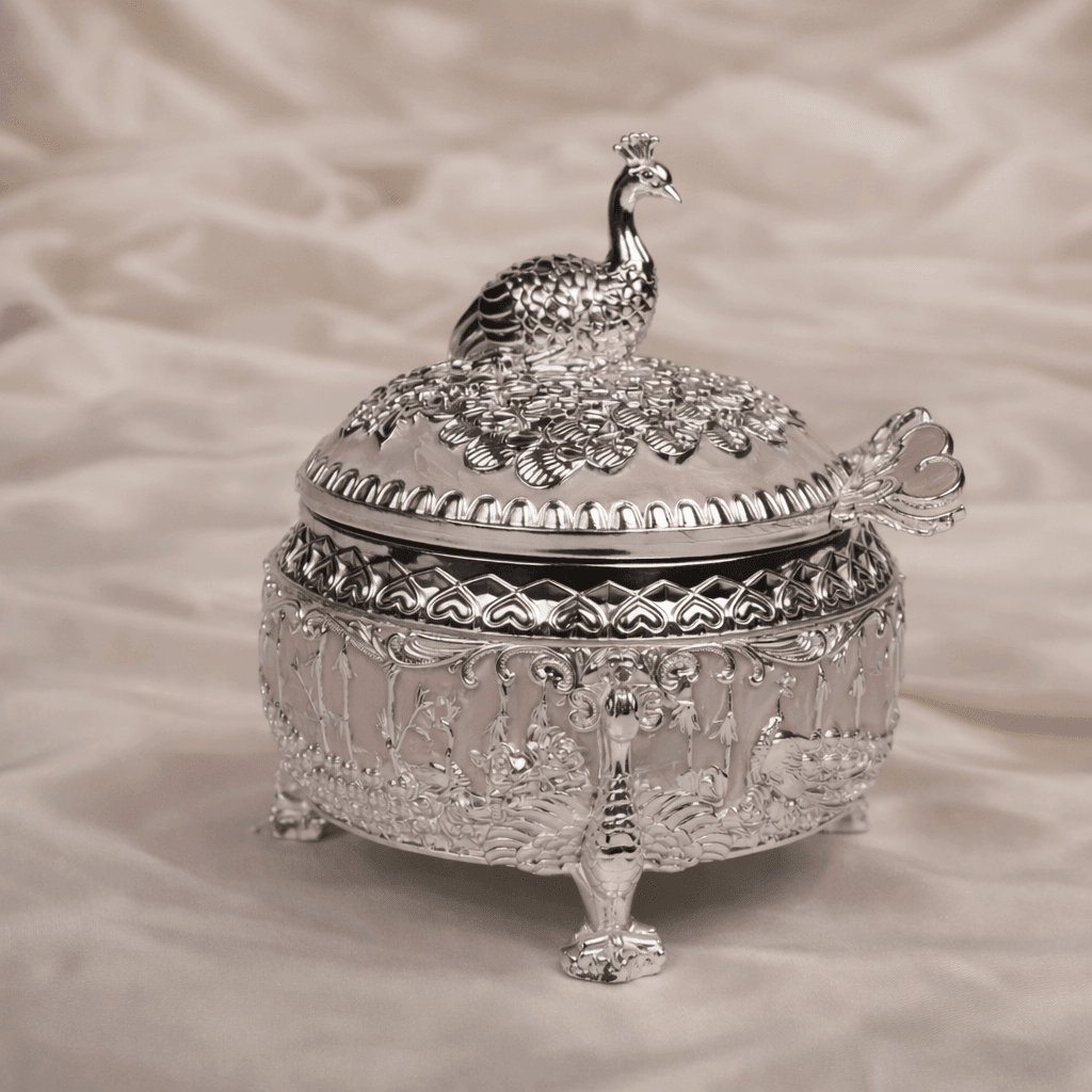 Peacock Jar Set with Serving Tray - Daamaira Home and Living Ltd
