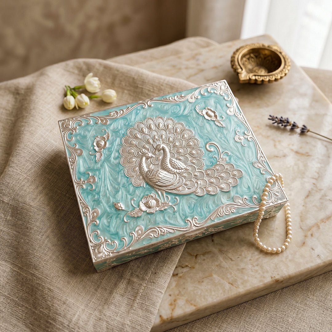 Peacock Luxe Storage Box - Daamaira Home and Living Ltd