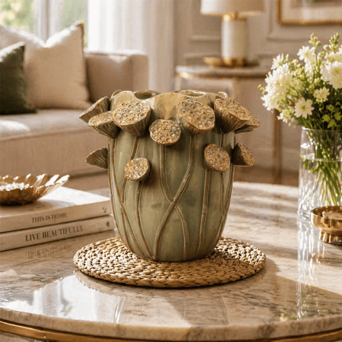 Sculptures & Figurines Reactive Glazed Vase - Small - Daamaira Home and Living Ltd