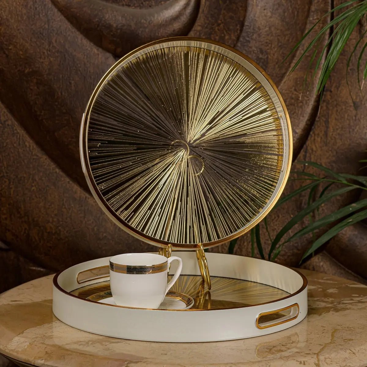 Serving Tray Rising Sun Serving Tray - Set Of 2 - Daamaira Home and Living Ltd