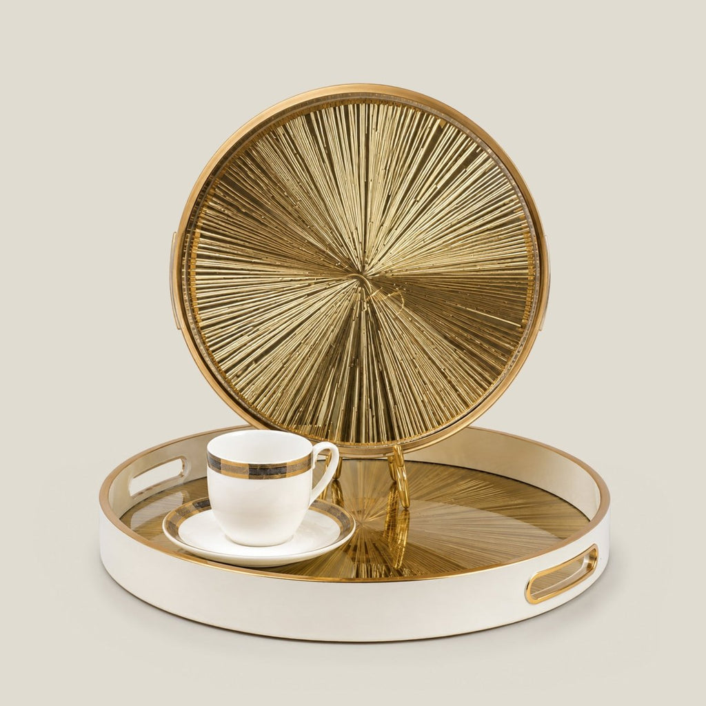 Serving Tray Rising Sun Serving Tray - Set Of 2 - Daamaira Home and Living Ltd