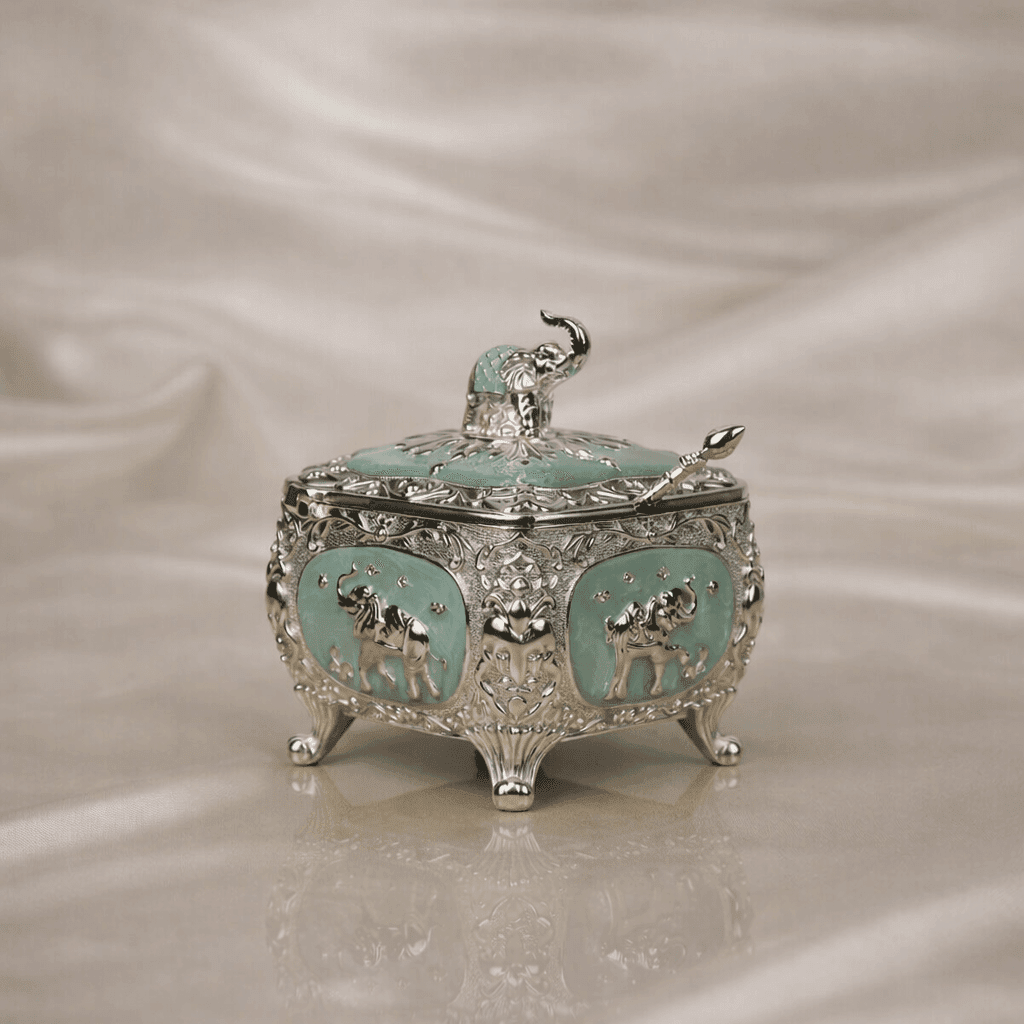 Royal Elephant Dry Fruit Storage Box (11 x 12 cm) - Daamaira Home and Living Ltd