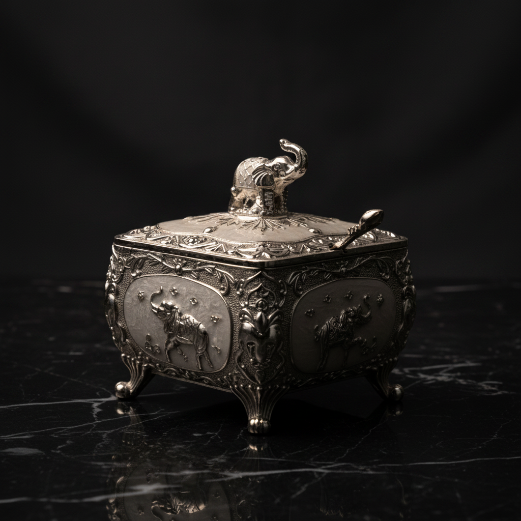Royal Elephant Dry Fruit Storage Box (11 x 12 cm)