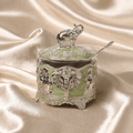 Royal Elephant Round Dry Fruit Bowl with Lid & Spoon (11 x 12 cm) - Daamaira Home and Living Ltd