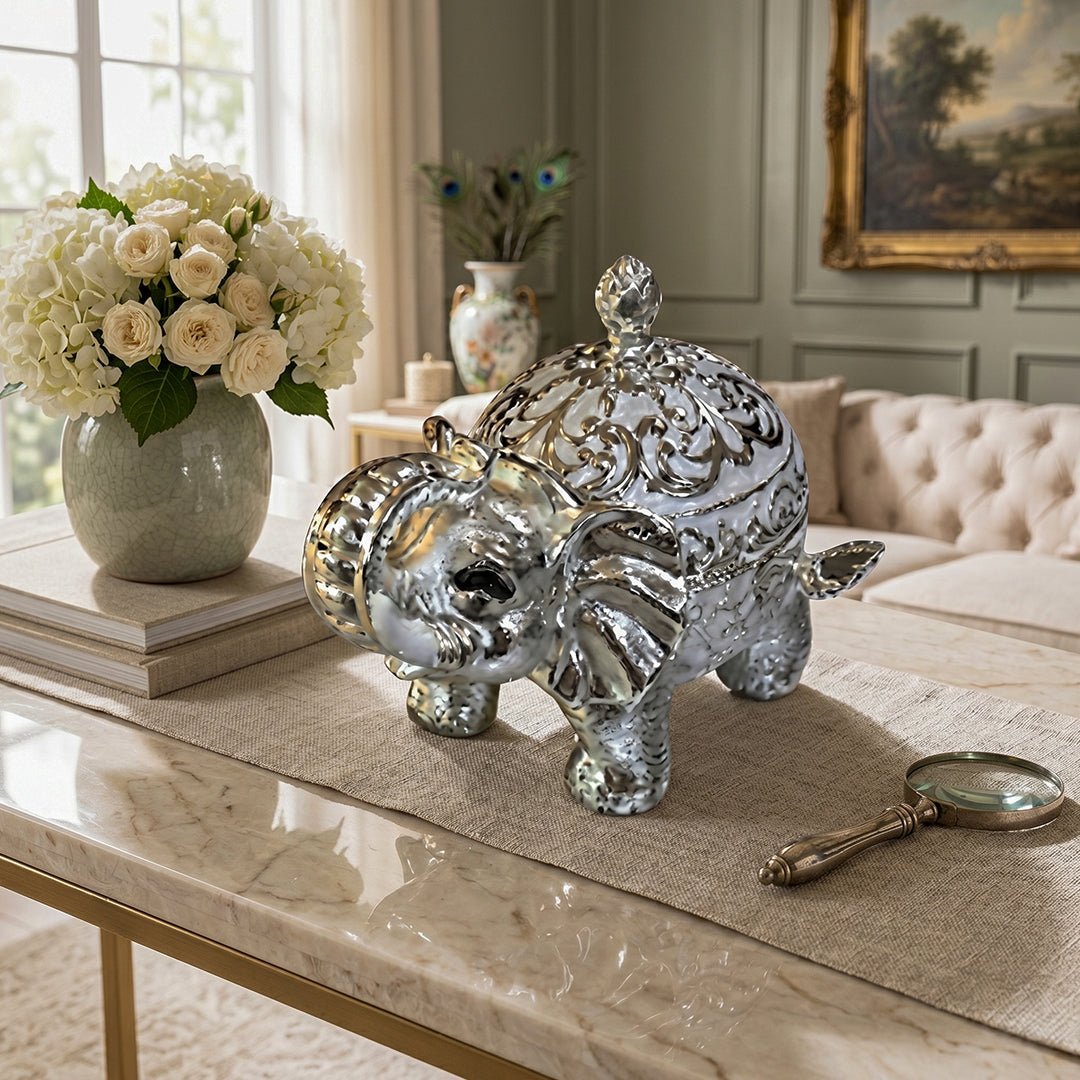 Royal Elephant Trinket Box - Daamaira Home and Living Ltd