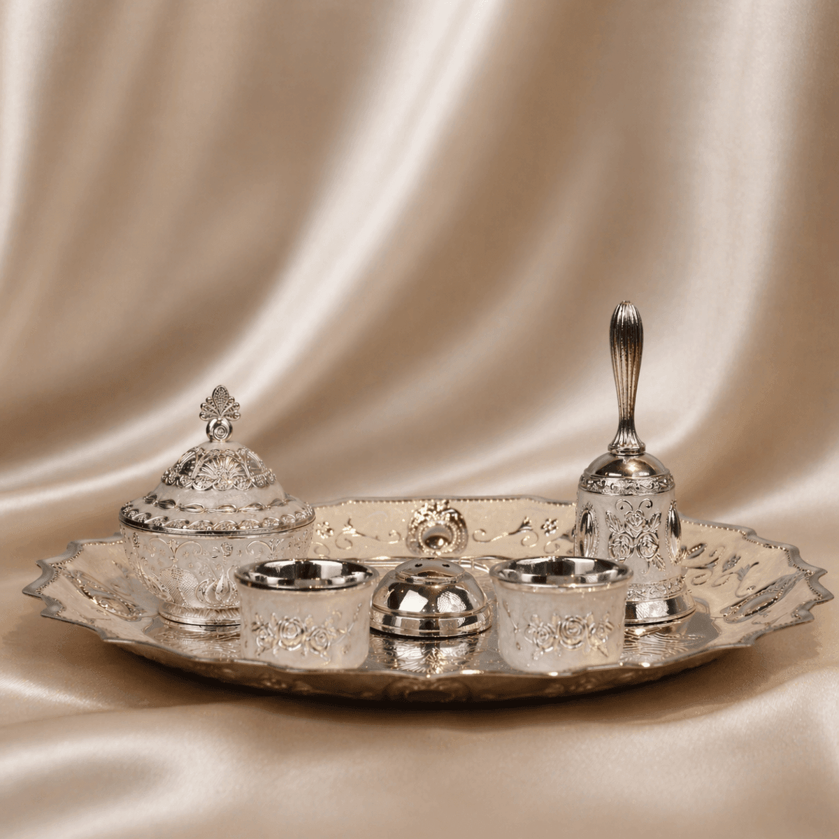 Royal Heritage Pooja Thali Set - Daamaira Home and Living Ltd