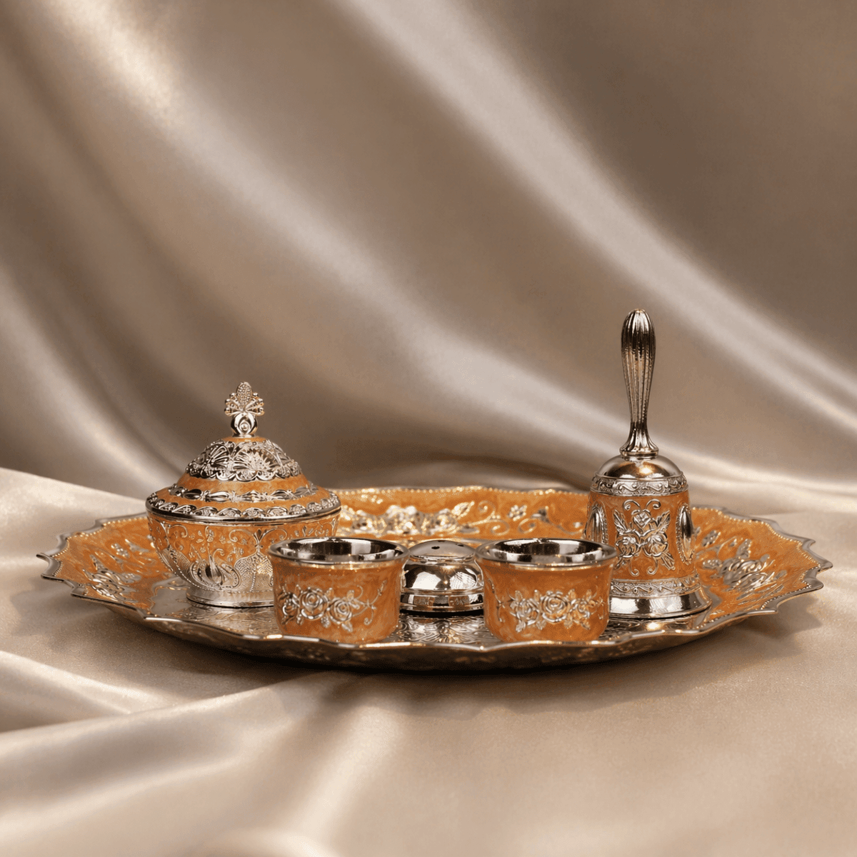 Royal Heritage Pooja Thali Set - Daamaira Home and Living Ltd