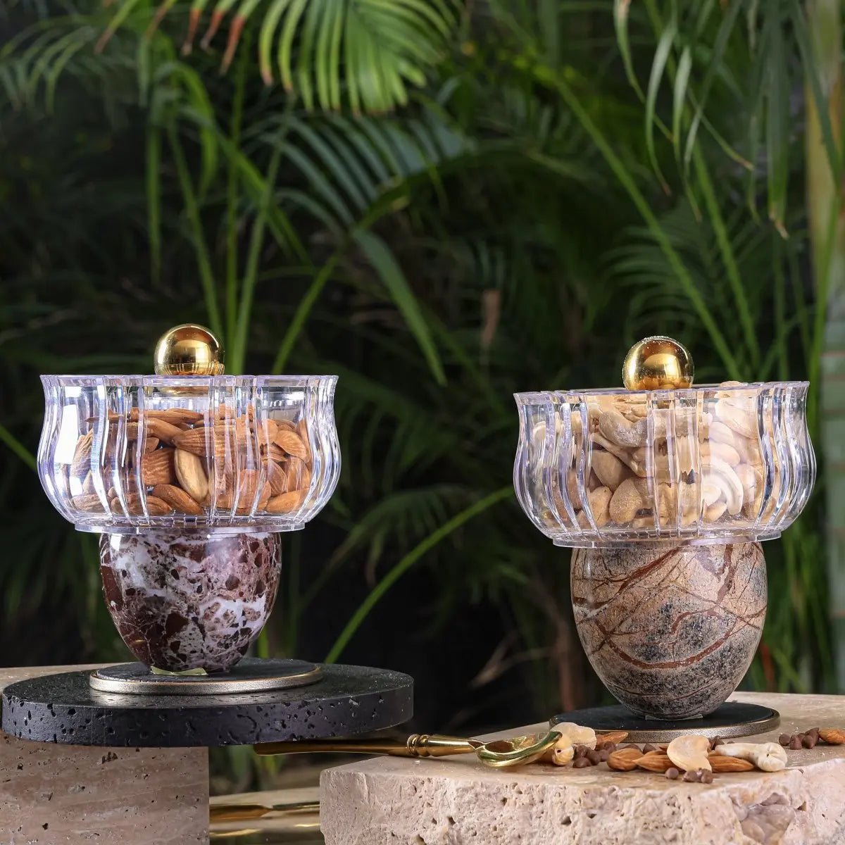 Sculptures & Figurines Royal Marble Nut Bowl - Brown - Daamaira Home and Living Ltd