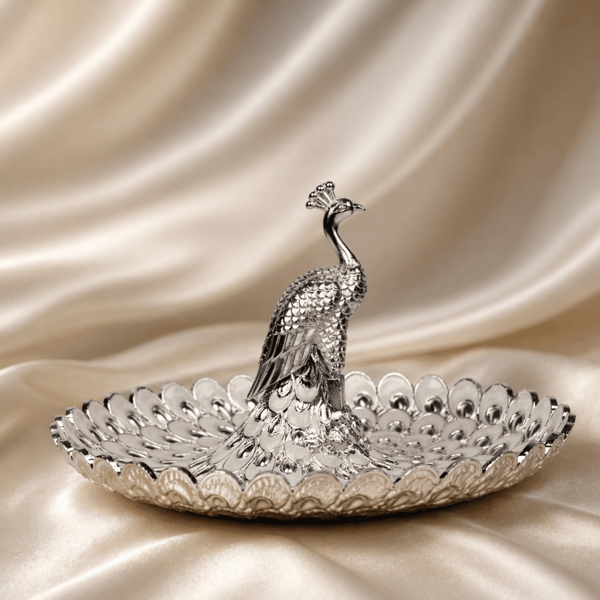 Royal Peacock Decorative Tray Big - Daamaira Home and Living Ltd