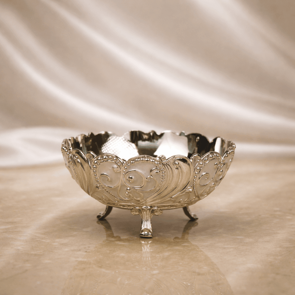 Royal Scroll Mini Dry Fruit Bowl (7.5 x 6.3 cm) - Daamaira Home and Living Ltd