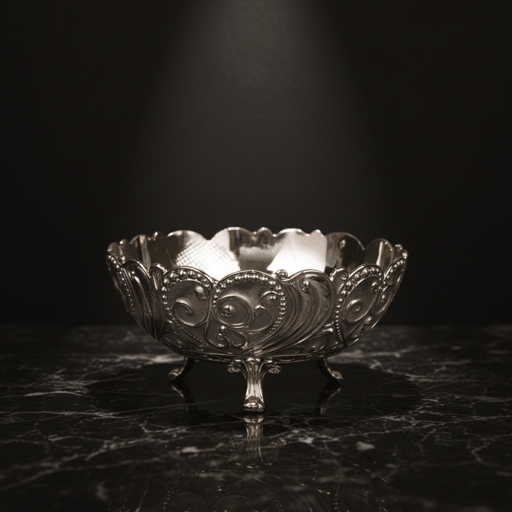 Royal Scroll Mini Dry Fruit Bowl (7.5 x 6.3 cm)
