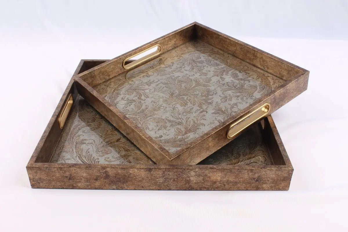 Serving Tray Royal Serving/Vanity Tray - Set Of 2 - Daamaira Home and Living Ltd