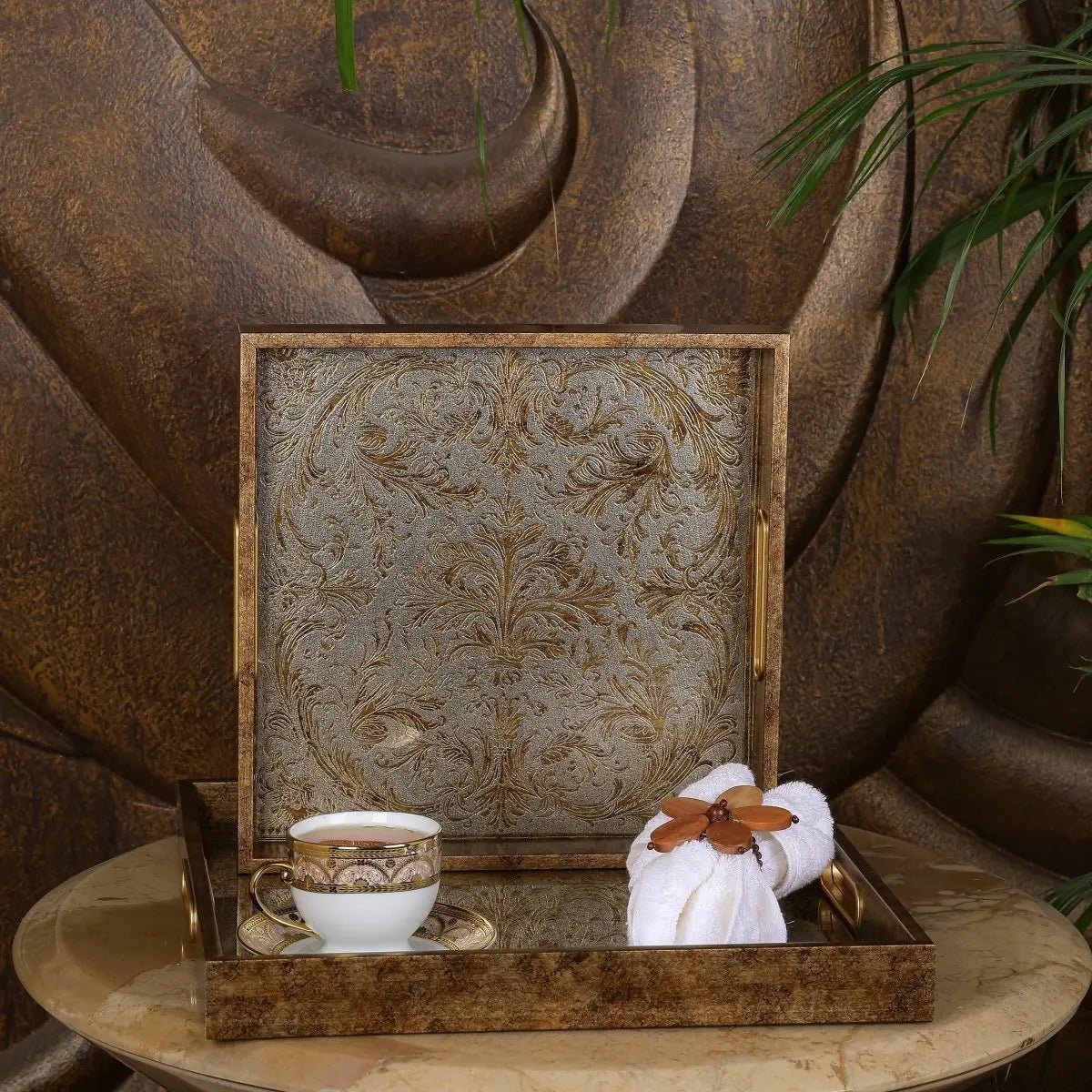 Serving Tray Royal Serving/Vanity Tray - Set Of 2 - Daamaira Home and Living Ltd