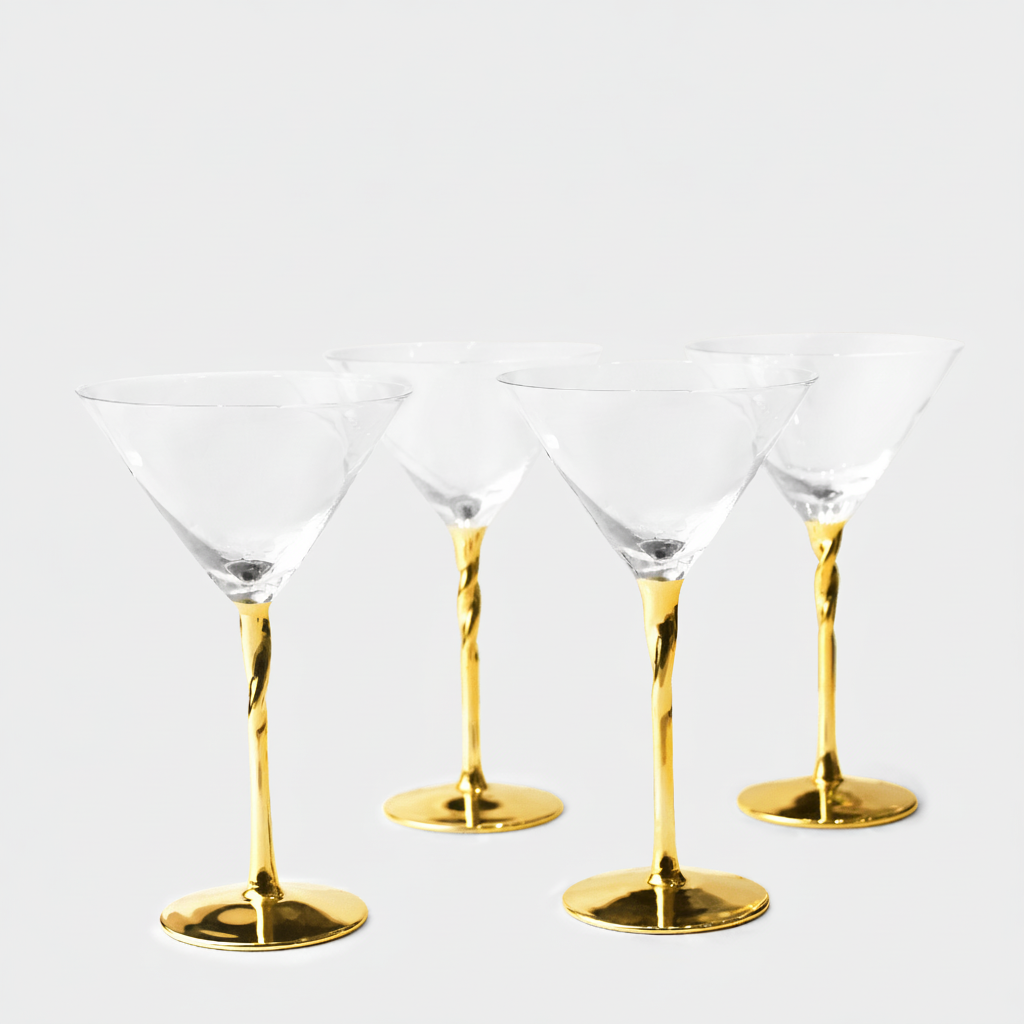 Drinking Glasses Royal Set Of 4 Martini Glasses - Daamaira Home and Living Ltd