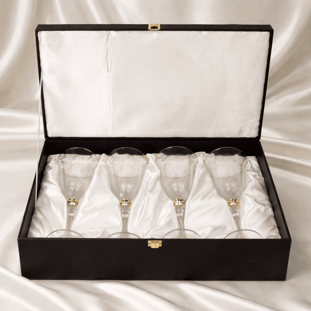 Drinking Glasses Royale Set Of 4 Wine Glasses with Gift Box - Daamaira Home and Living Ltd