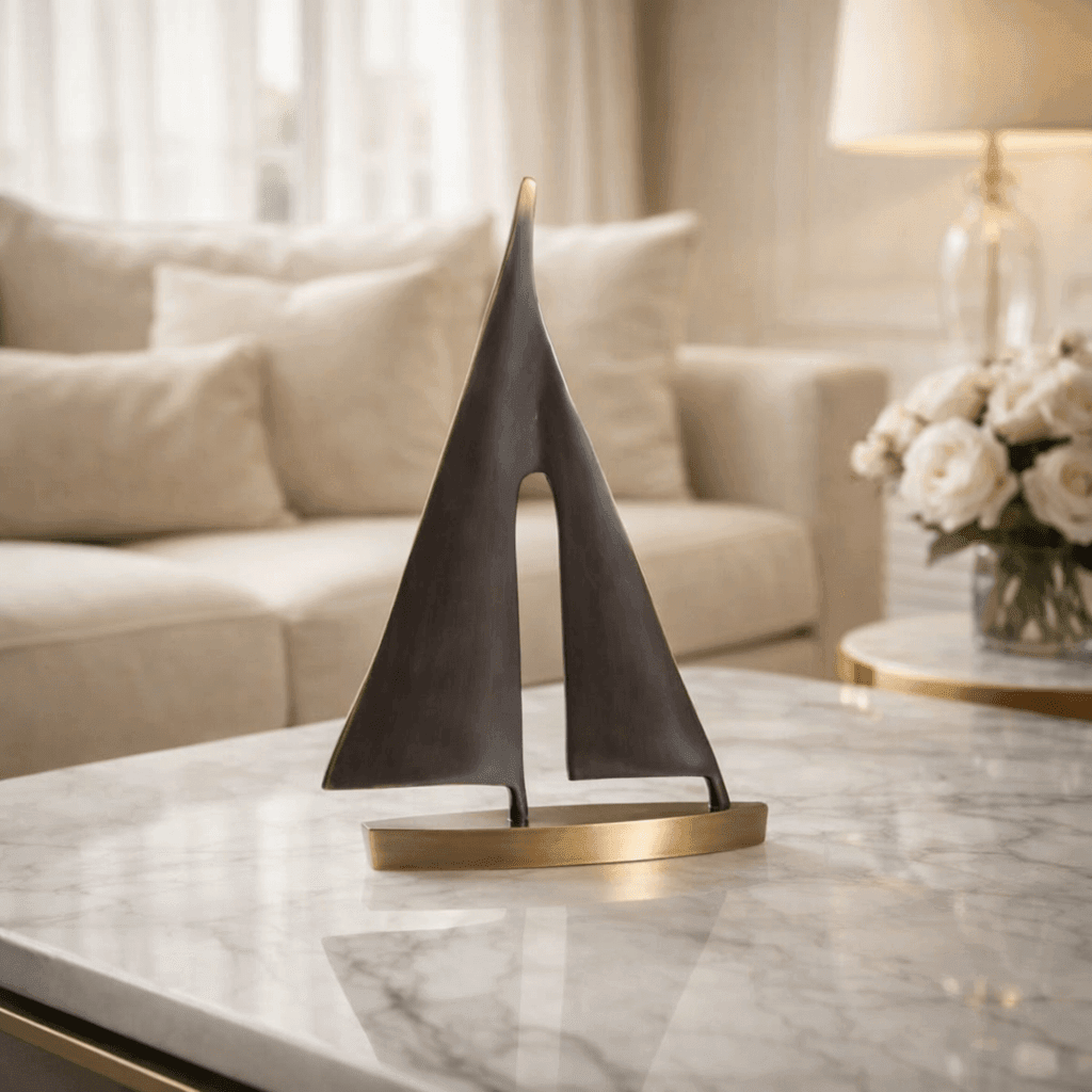 Decor Objects Sailing Boat Sculpture - Large - Daamaira Home and Living Ltd