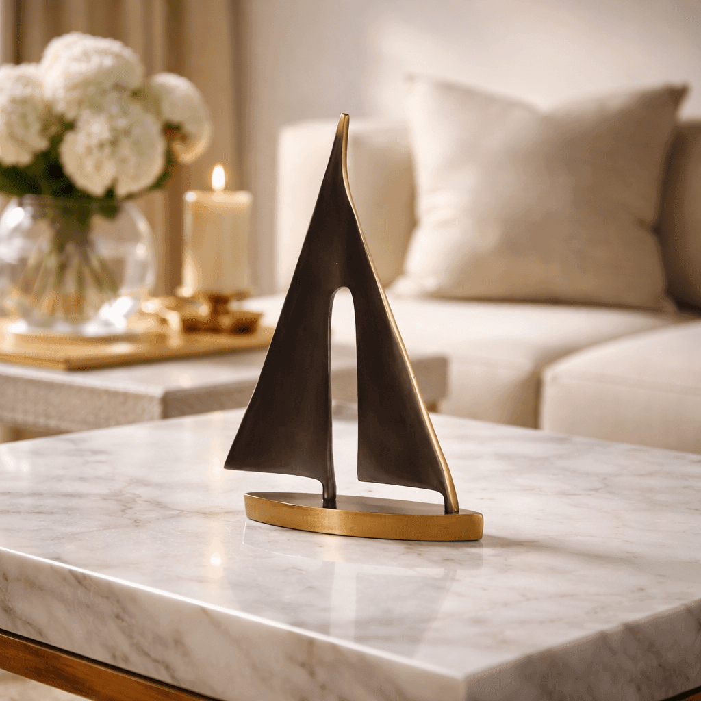 Decor Objects Sailing Boat Sculpture - Small - Daamaira Home and Living Ltd