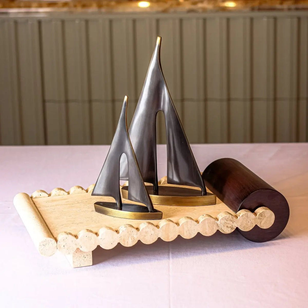 Decor Objects Sailing Boat Sculpture - Small - Daamaira Home and Living Ltd