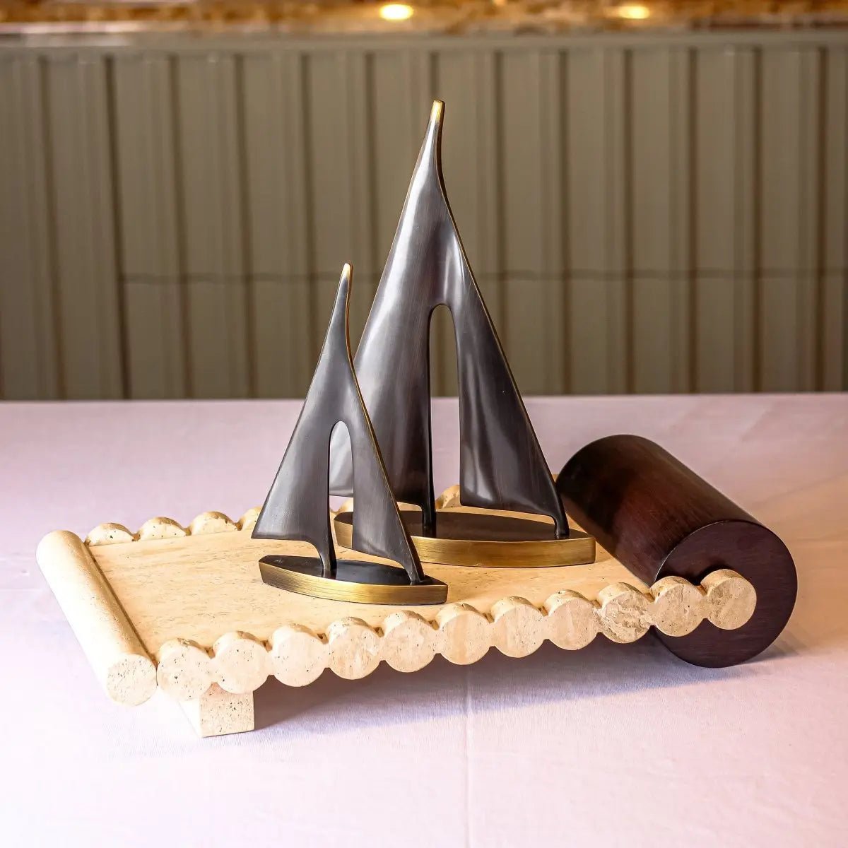 Decor Objects Sailing Boat Sculpture - Small - Daamaira Home and Living Ltd