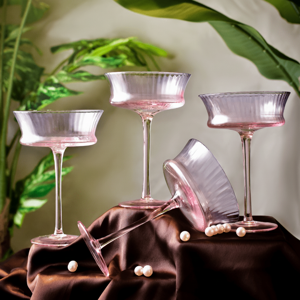 Drinking Glasses Shade Set Of 4 Cocktail Glasses - Daamaira Home and Living Ltd