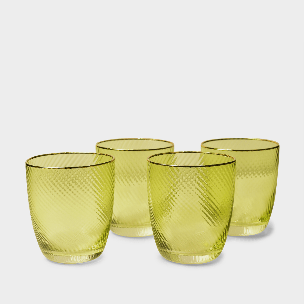 Drinking Glasses Shade Set Of 4 Whiskey Glasses - Daamaira Home and Living Ltd
