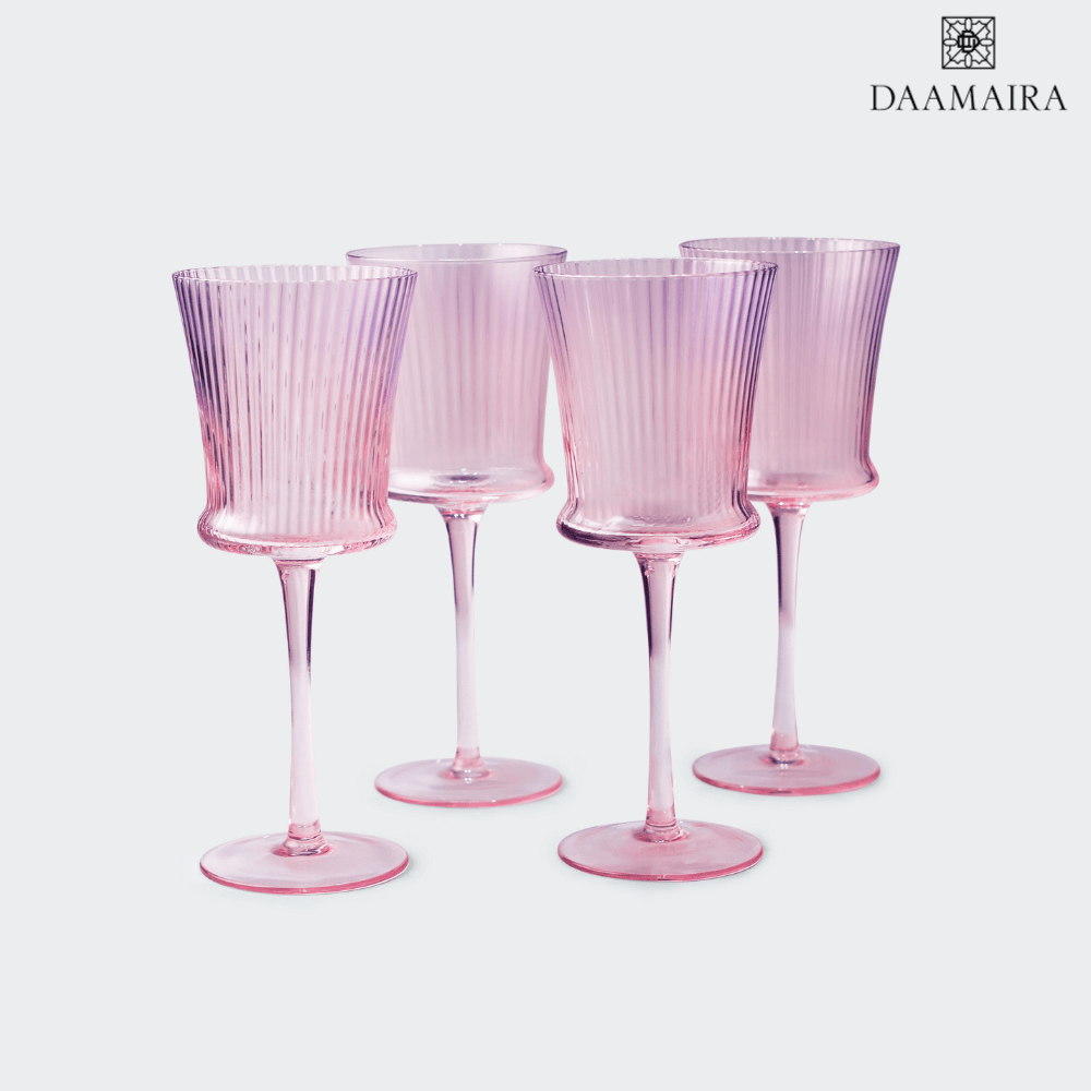 Drinking Glasses Shade Set Of 4 Wine Glasses - Daamaira Home and Living Ltd