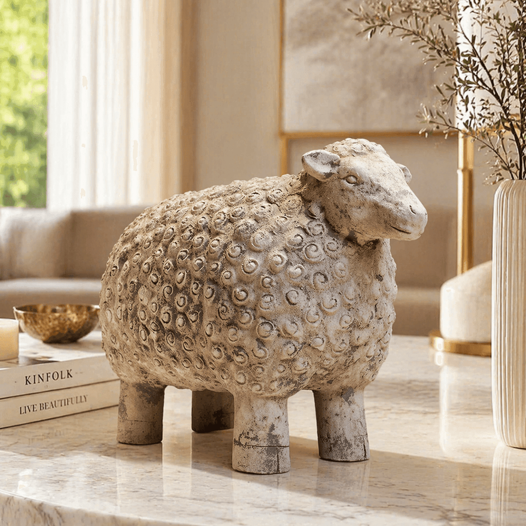 Sculptures & Figurines Sheep Figurine - Daamaira Home and Living Ltd