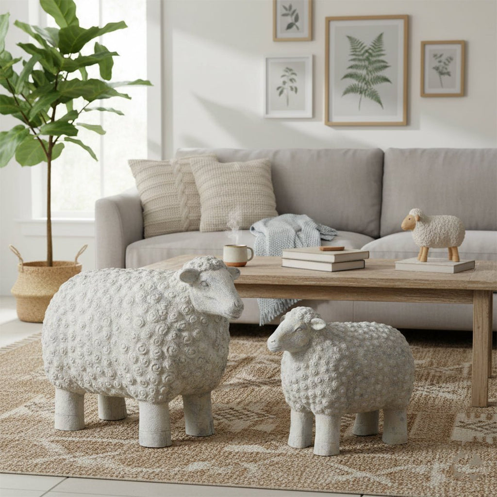 Sculptures & Figurines Sheep Figurine - Large - Daamaira Home and Living Ltd