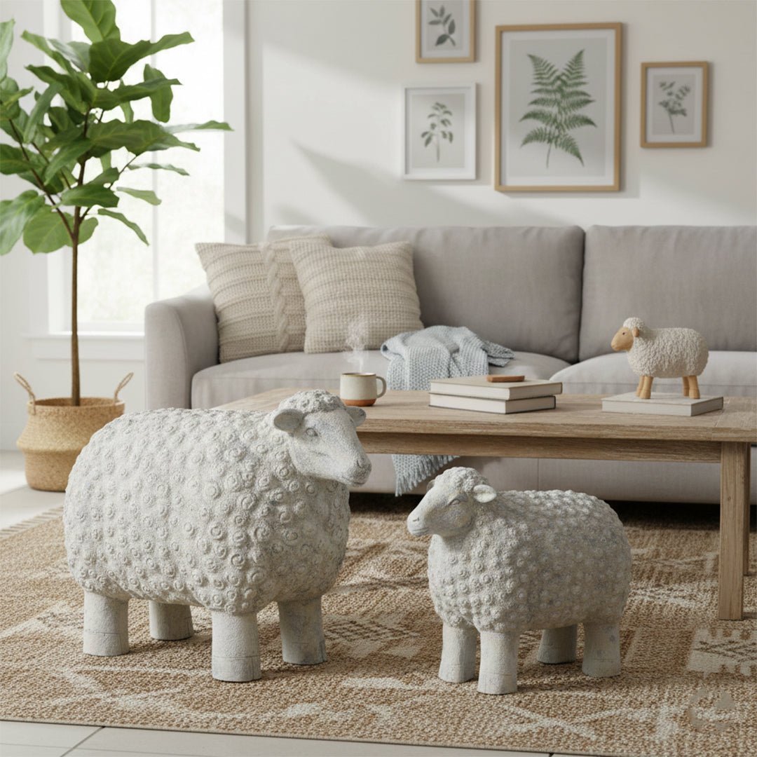 Sculptures & Figurines Sheep Figurine - Large - Daamaira Home and Living Ltd
