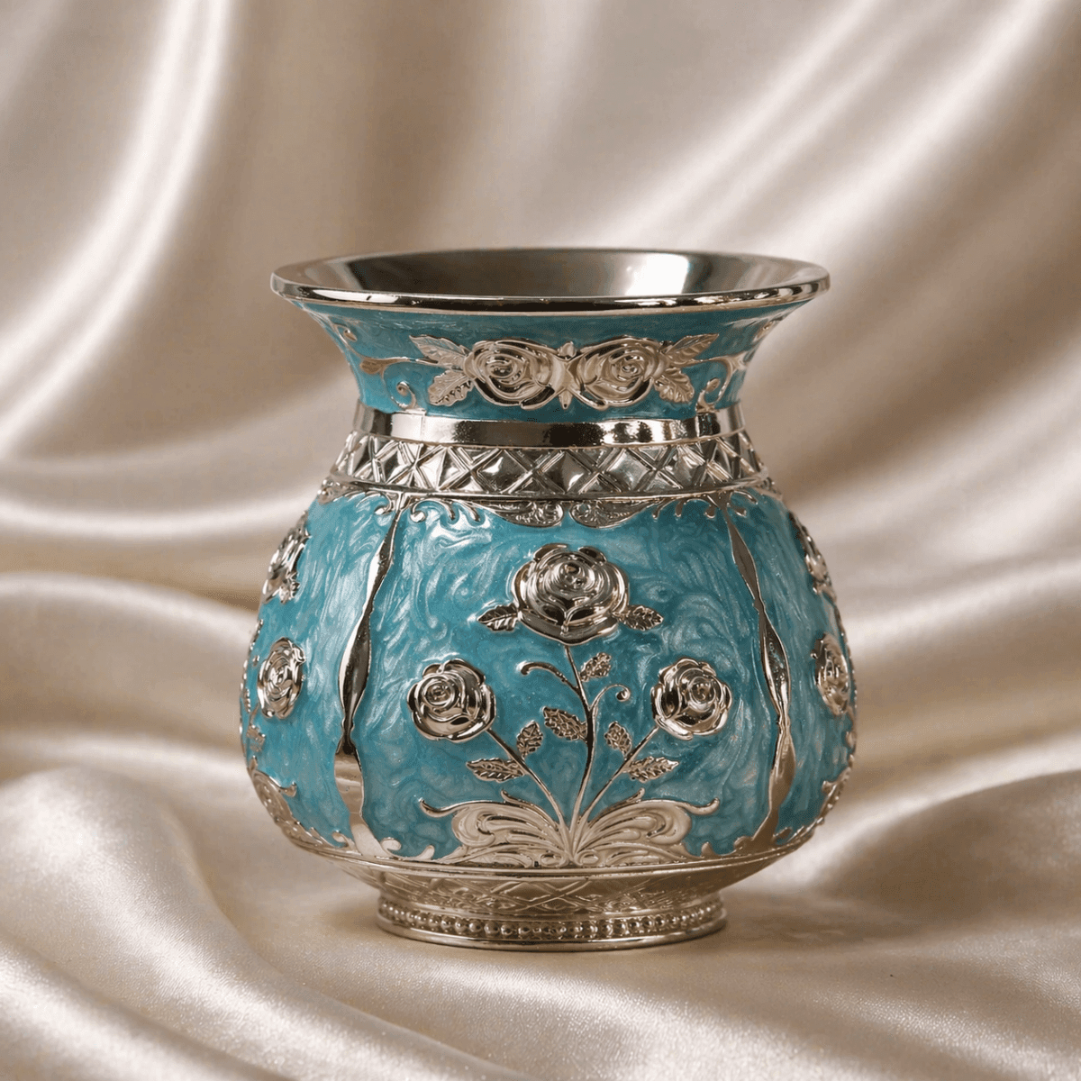 Silver Bloom Kalash - Daamaira Home and Living Ltd