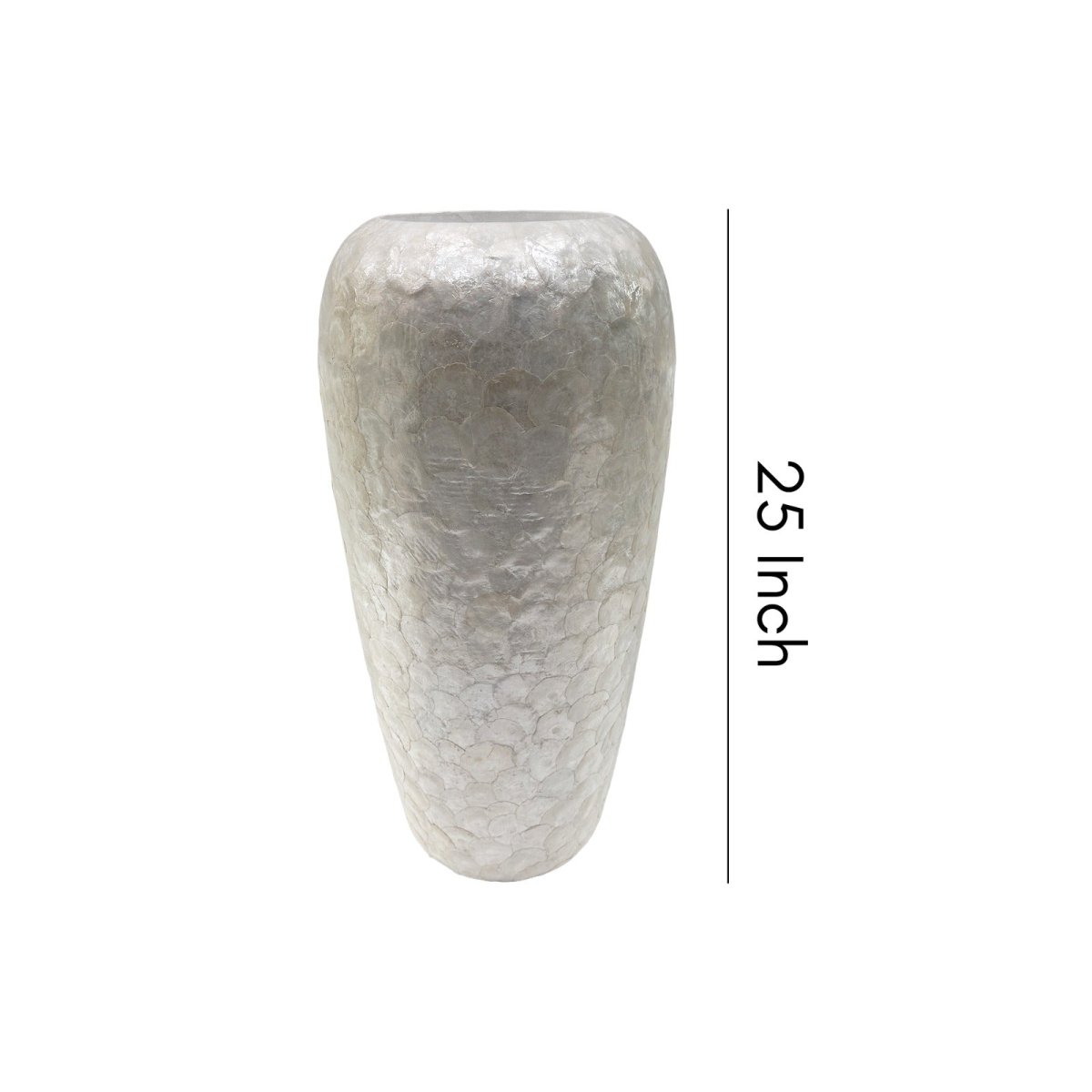 Silver Pearl Shell Planter - Large (63.5cm) - Daamaira Home and Living Ltd