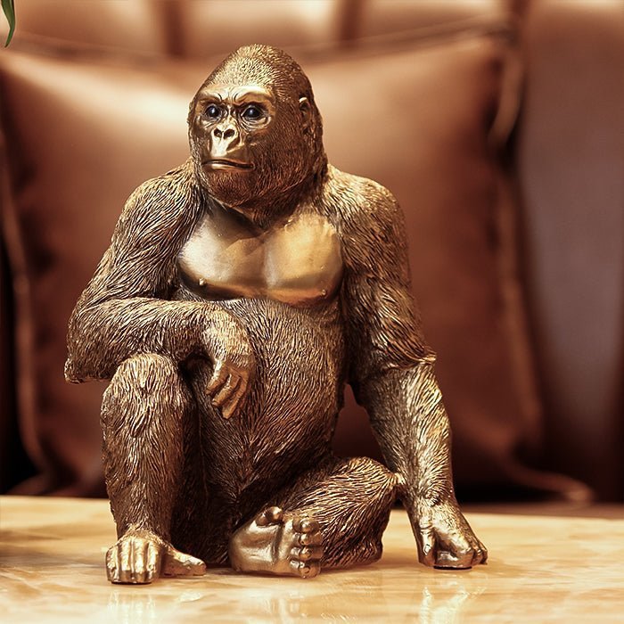 Sculptures & Figurines Sitting Gorilla - Daamaira Home and Living Ltd