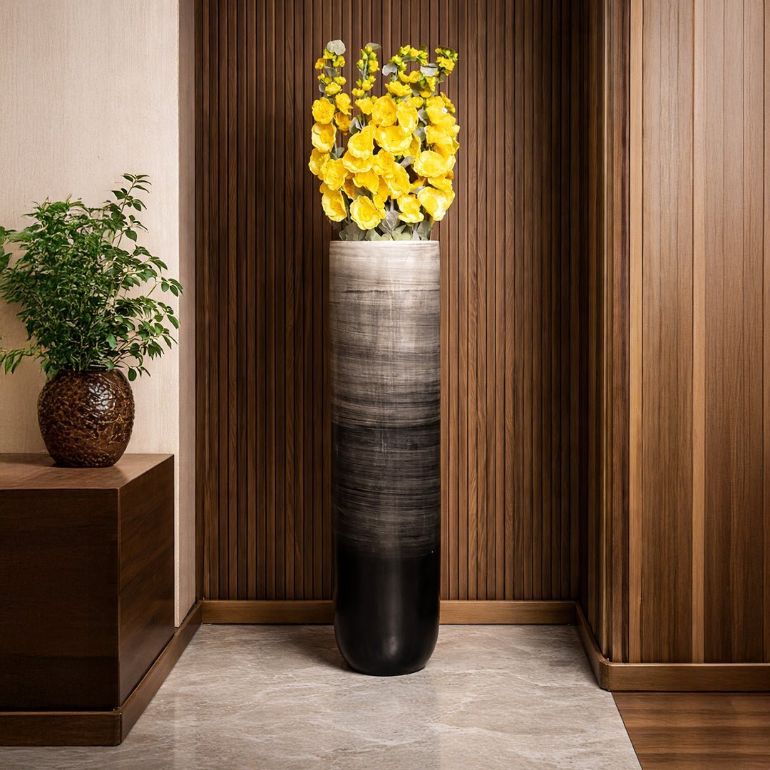 Vases Tall Brushed Slate Flower Vase - Daamaira Home and Living Ltd