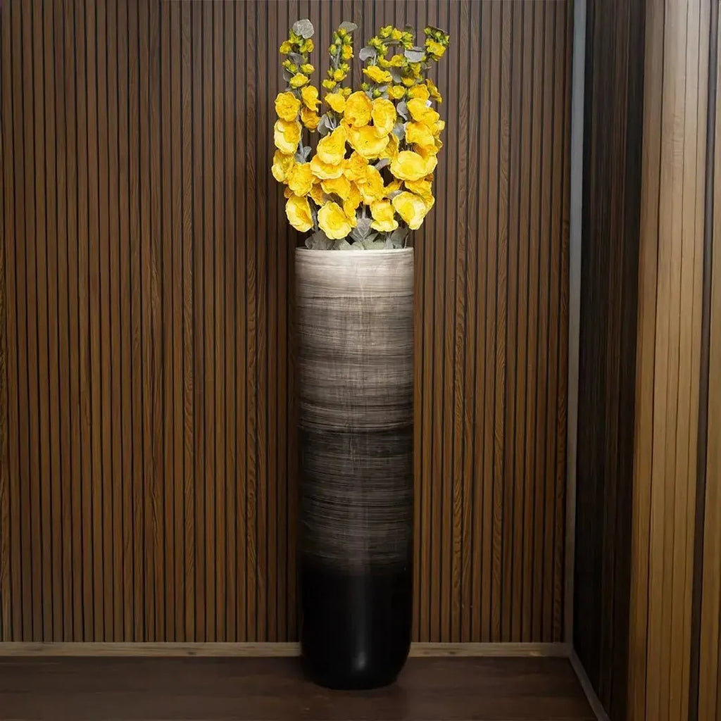 Vases Tall Brushed Slate Flower Vase - Daamaira Home and Living Ltd