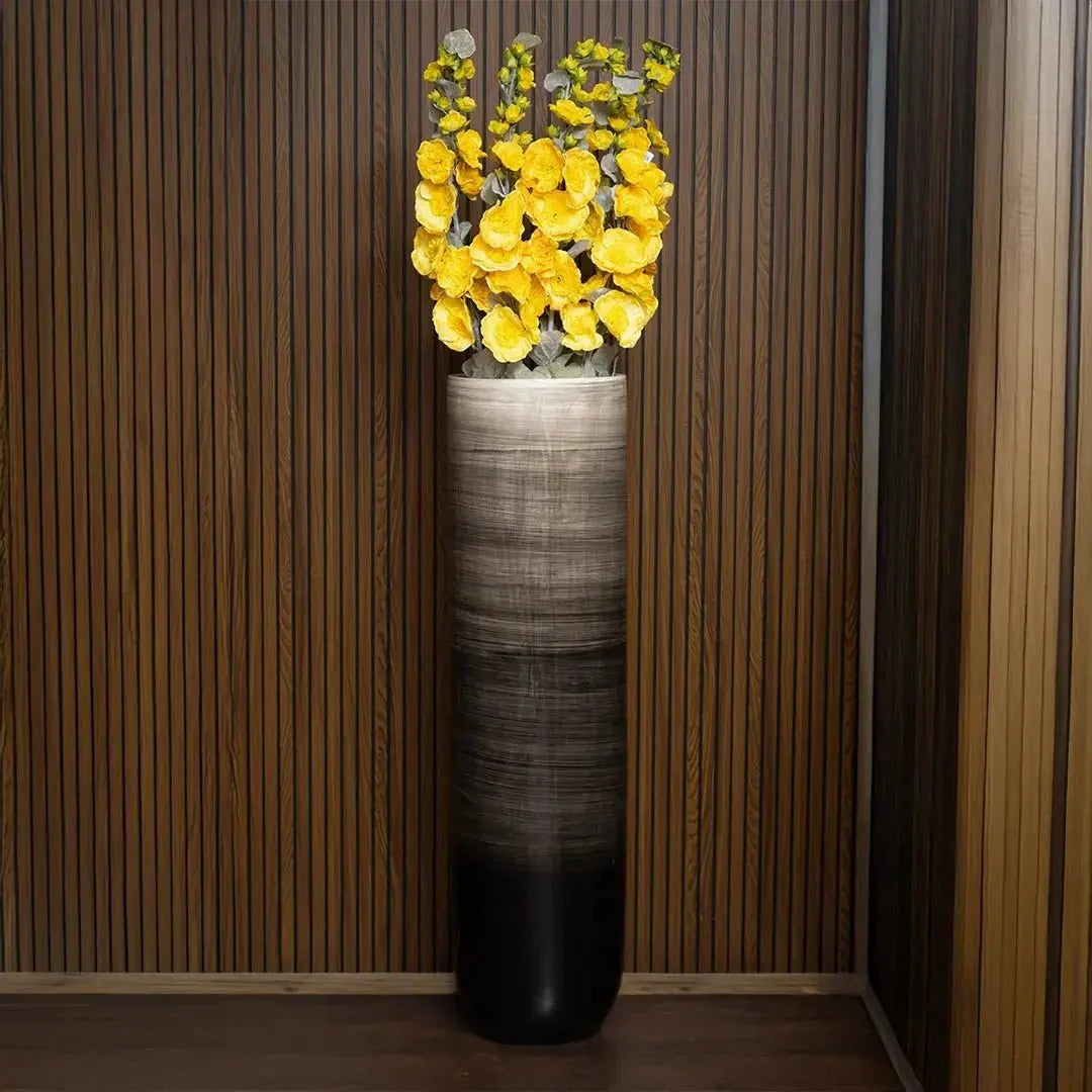 Vases Tall Brushed Slate Flower Vase - Daamaira Home and Living Ltd